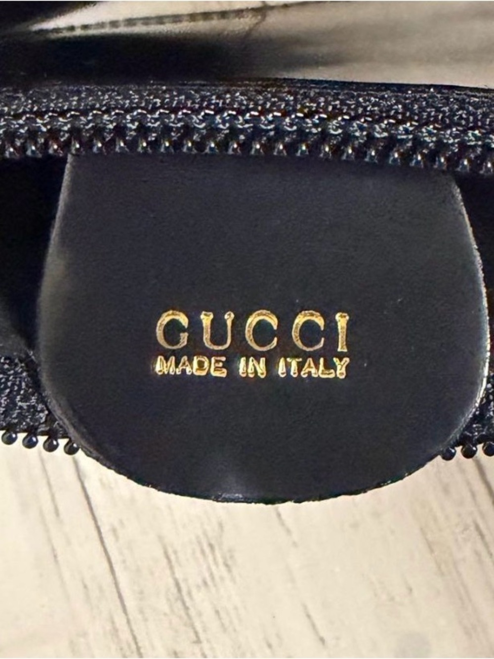 Gucci Black Patent Leather Tote with Detachable Black Pouch - Picture 9 of 13